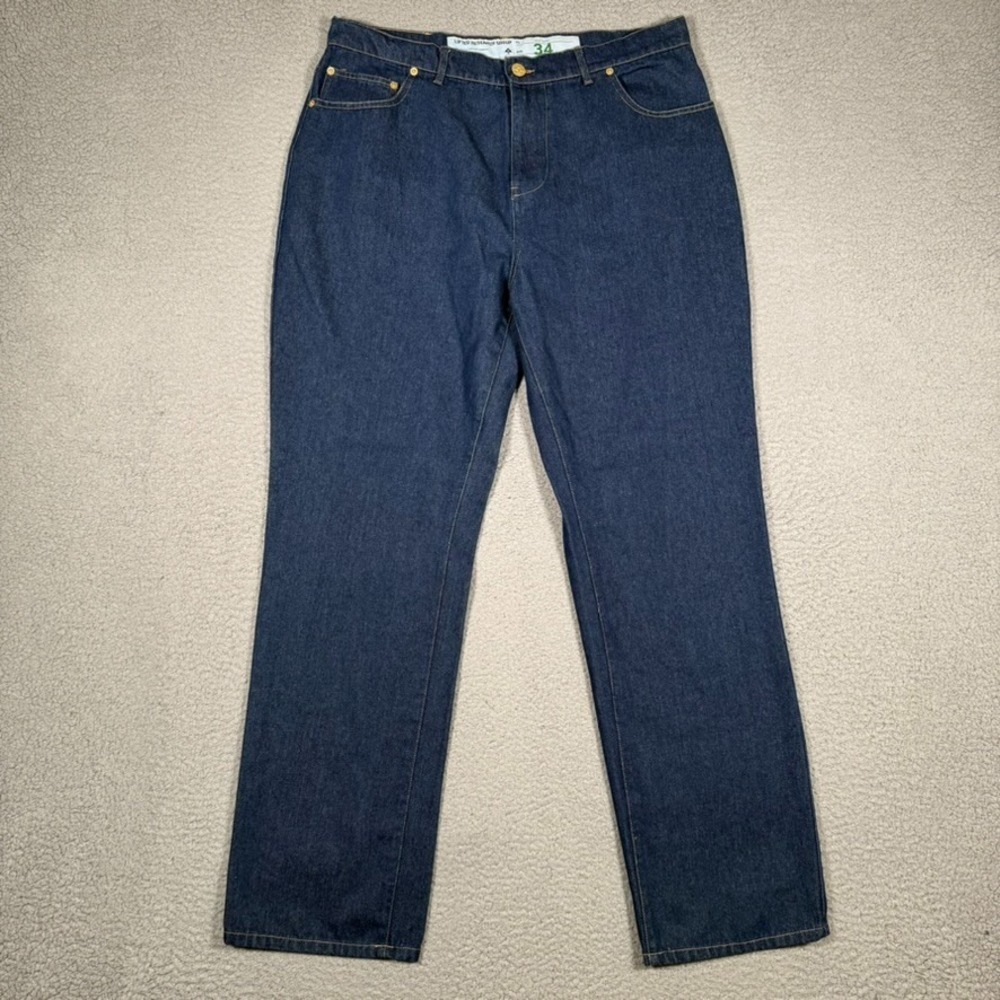 Lifted Research Group LRG Jeans Mens 36x32 Blue True Taper5 Pocket Denim Preppy